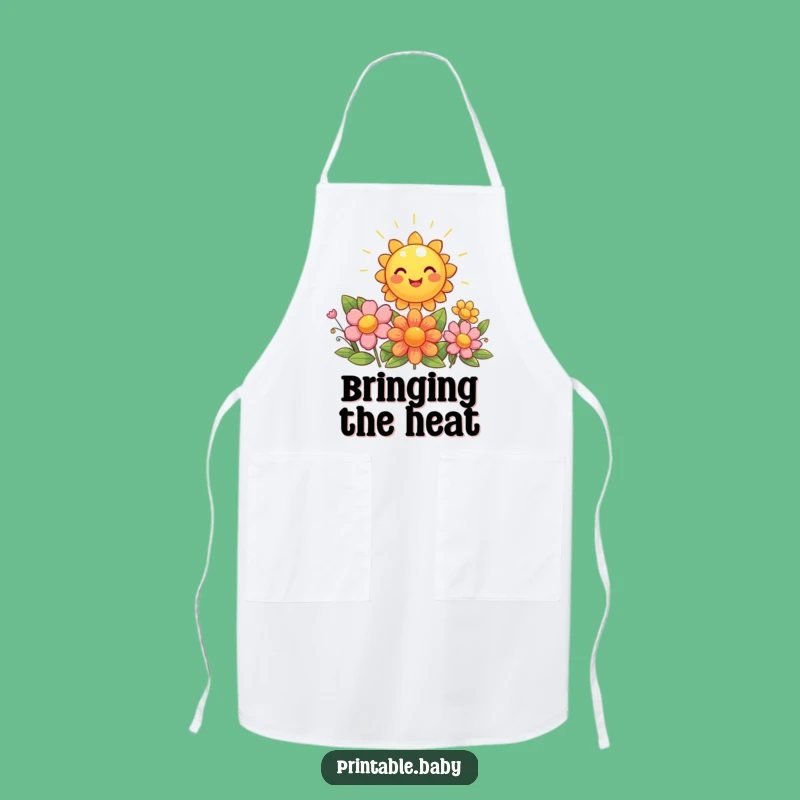 Funny Sun Flowers Apron - Giggling Bright Kitchen Gift