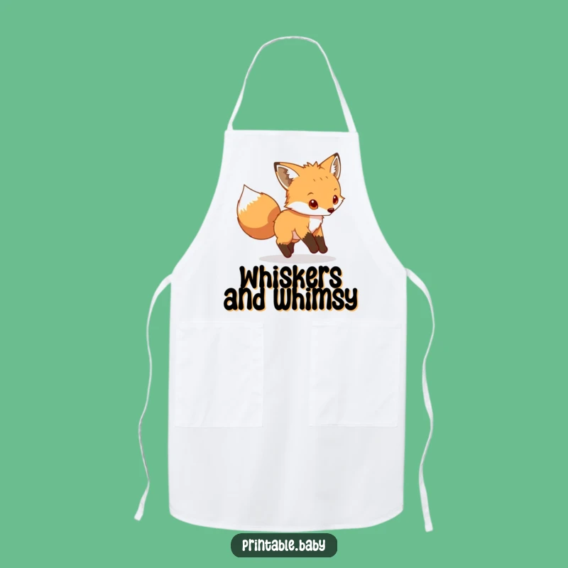 Funny Fox Cub Apron: Cook with Playful Woodland Humor