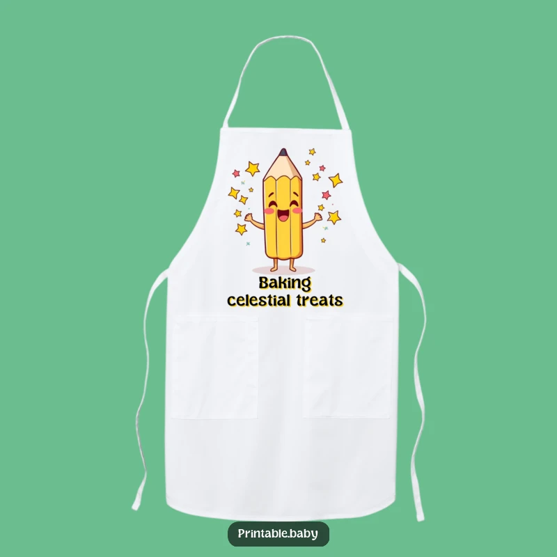 Funny Pencil Stars Apron: Create Magic in the Kitchen with This Funny Gift!