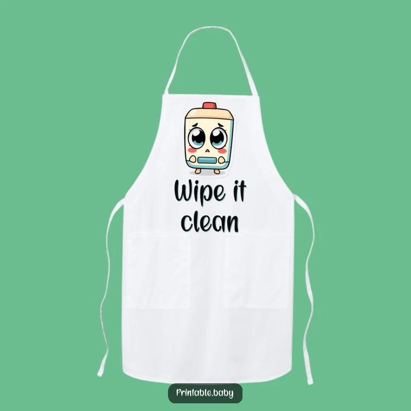 Funny Surprised Eraser Apron: Clean Slate, Clean Clothes - Hilarious Kitchen Wear