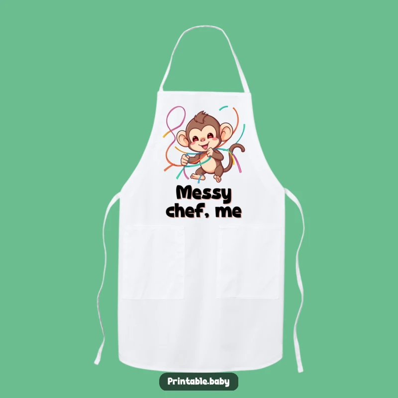 Funny Monkey Apron: Party in the Kitchen with a Tangle!