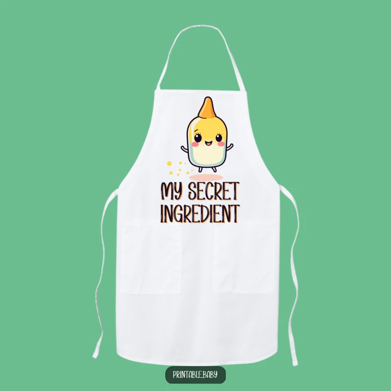 Funny Glue Stick Sparkle Apron: Character Gift for Crafting Projects