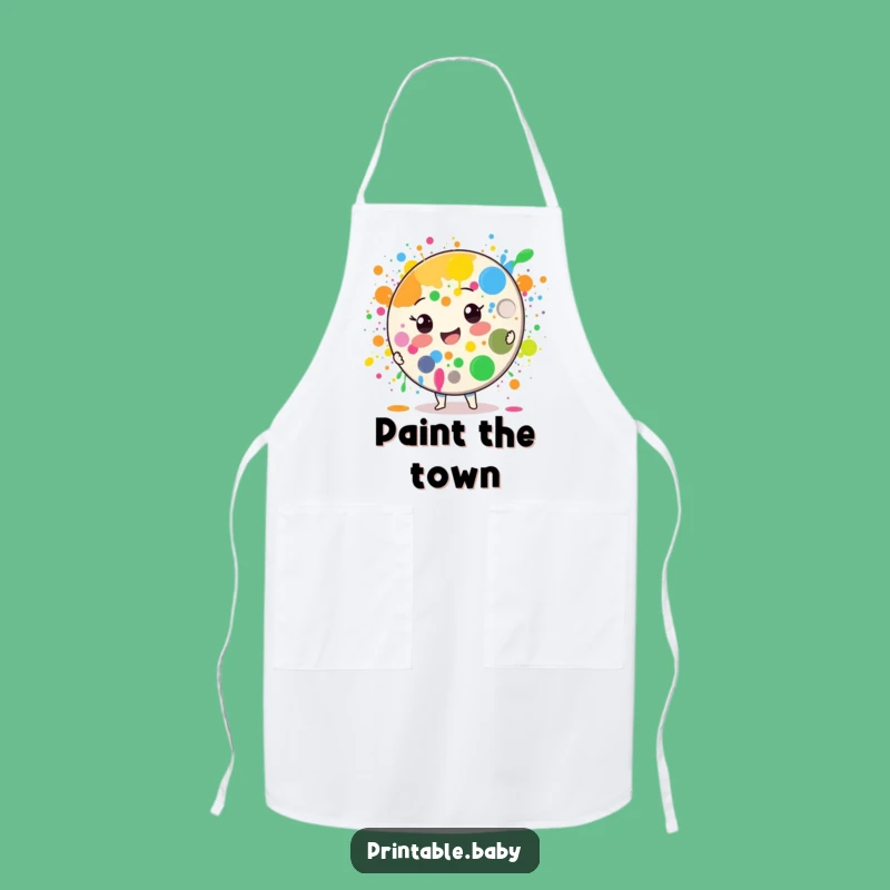 Funny Paint Palette Apron: Create Art, Not Mess - Hilarious Artist's Tool