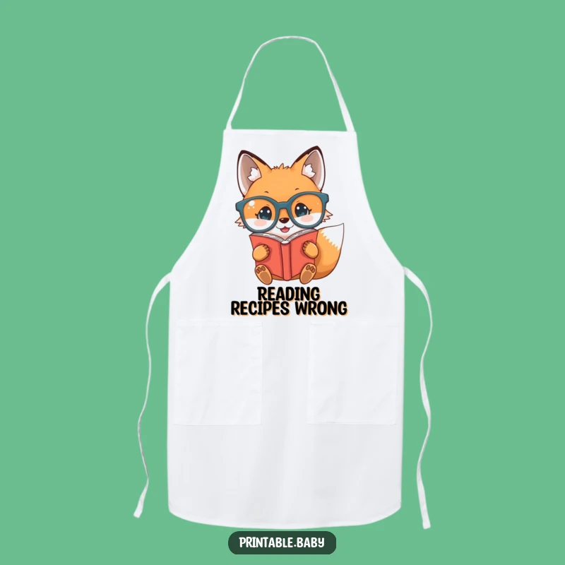 Funny Baby Fox Apron - Hilarious Kitchen Helper for Readers
