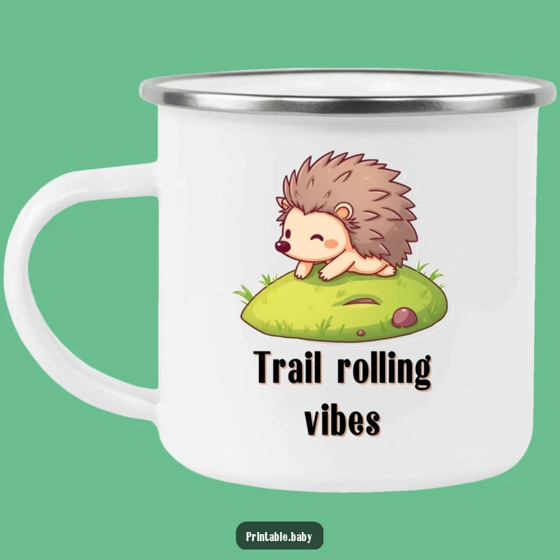 Funny Hedgehog Camping Mug - Durable & Hilarious Outdoor Gift