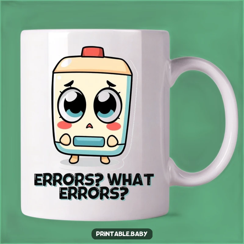 Funny Surprised Eraser Mug: Mistakes Vanish - Hilarious Problem Solver Gift