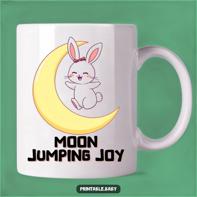 Funny Bunny Moon Hop Mug: Whimsical Night Dream Gift Mug