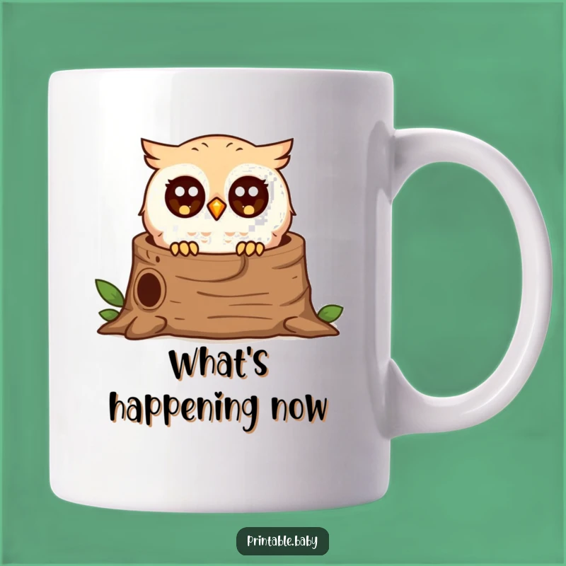 Funny Surprised Owl Mug: Hilarious Wildlife Gift for Nature Lovers