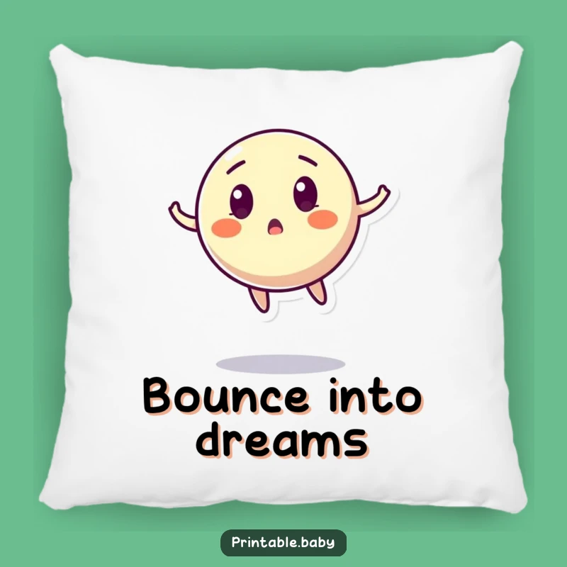 Funny Bouncing Ball Pillow - Surprised Character Comfort for Cozy & Playful Gifts