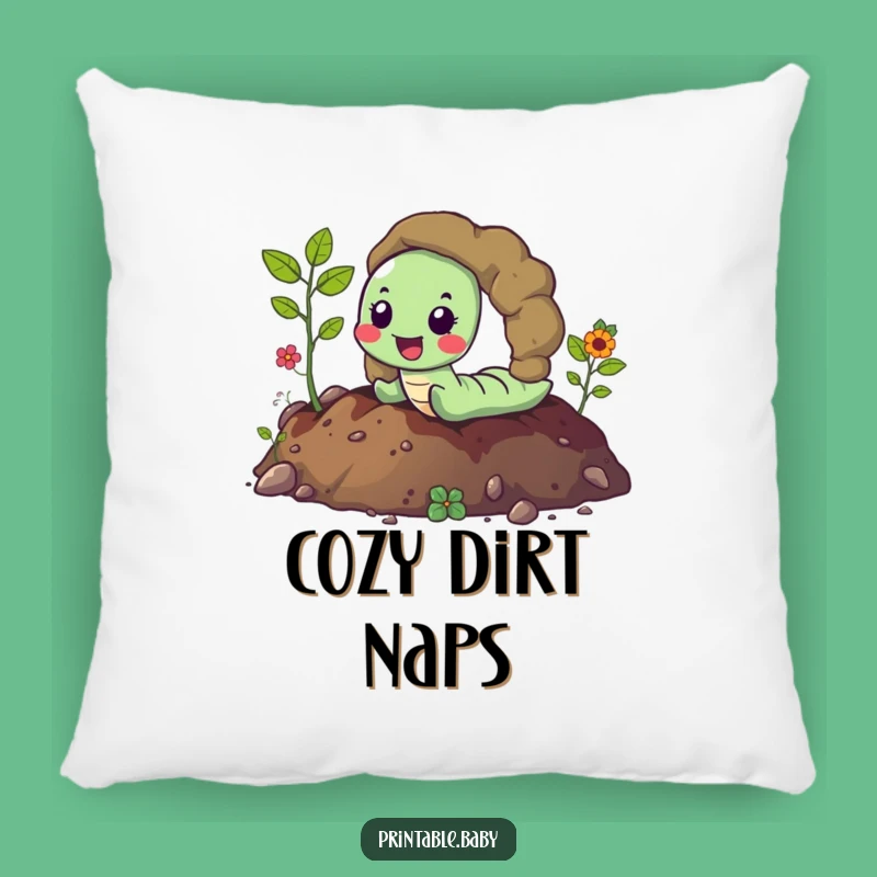 Funny Happy Worm Pillow: Hilarious Comfort for Earthy Relaxation