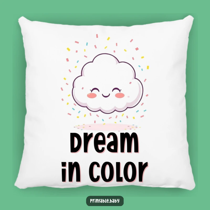 Cozy Funny Giggling Cloud Pillow: Confetti Rain for Creative Comfort & Fun