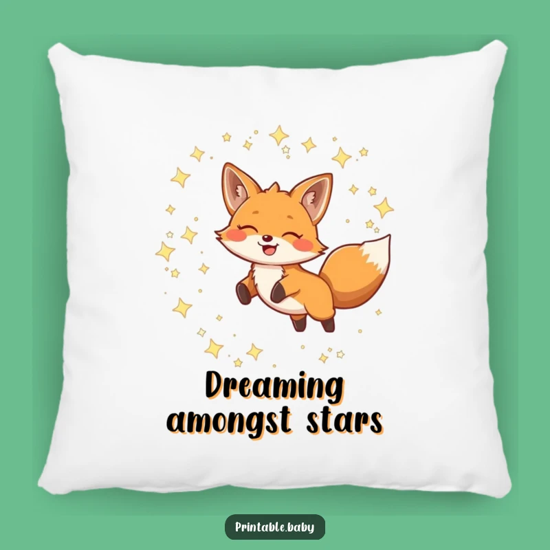 Funny Fox Constellation Pillow: Cozy Comfort with Celestial Dreams