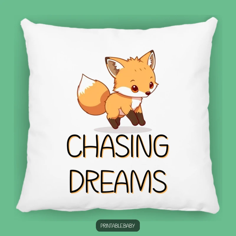 Funny Fox Cub Pillow: Cozy Comfort with Playful Tail Chasing Charm