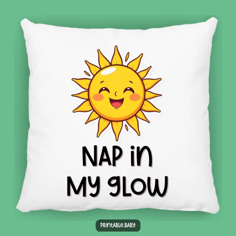 Funny Grinning Sun Pillow: Comfy Sunshine Character, Sweet Funny Gift for Relaxation