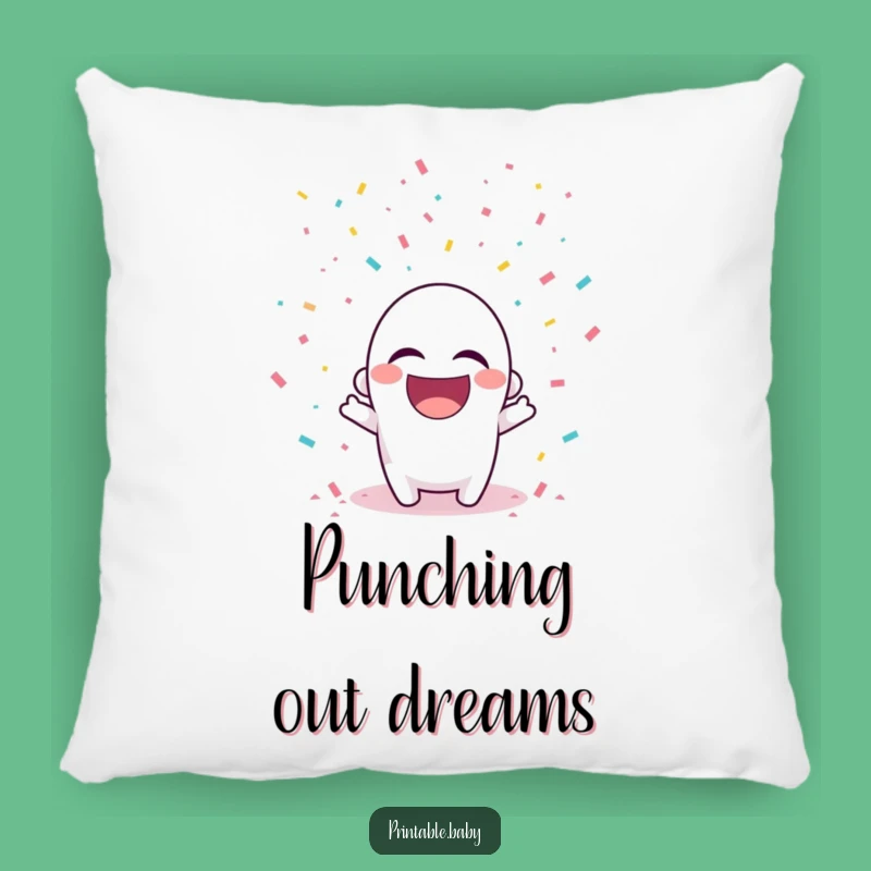 Funny Hole Punch Confetti Pillow: Cozy Playful Character Cushion for Comfort