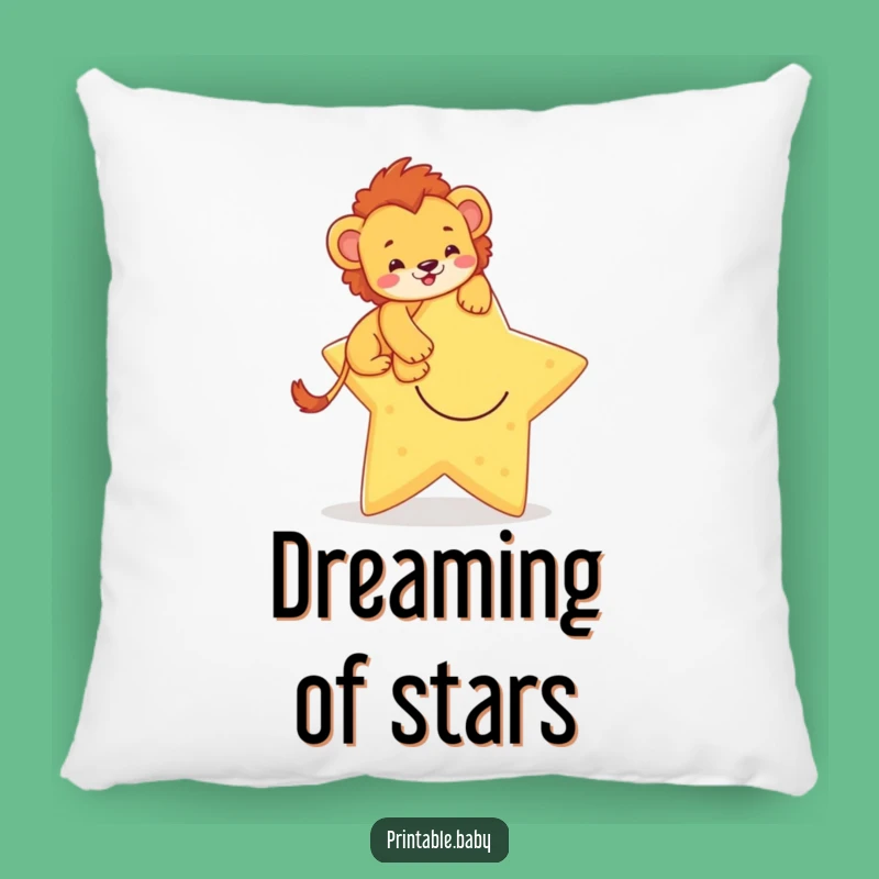 Funny Lion Cub Pillow: Cozy Comfort With Brave Star Climber
