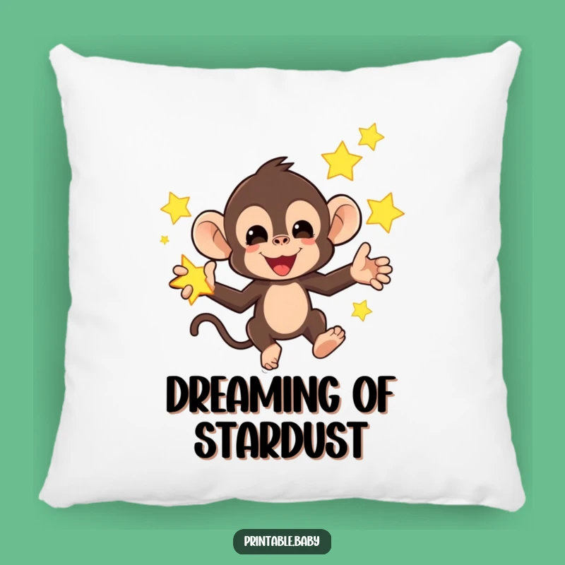 Funny Monkey Star Pillow: Cozy Fun and Celestial Comfort