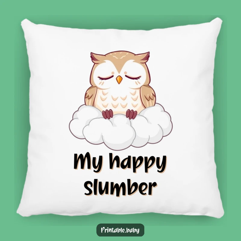 Funny Owl Cloud Pillow: Cozy Comfort for Sweet Dreams