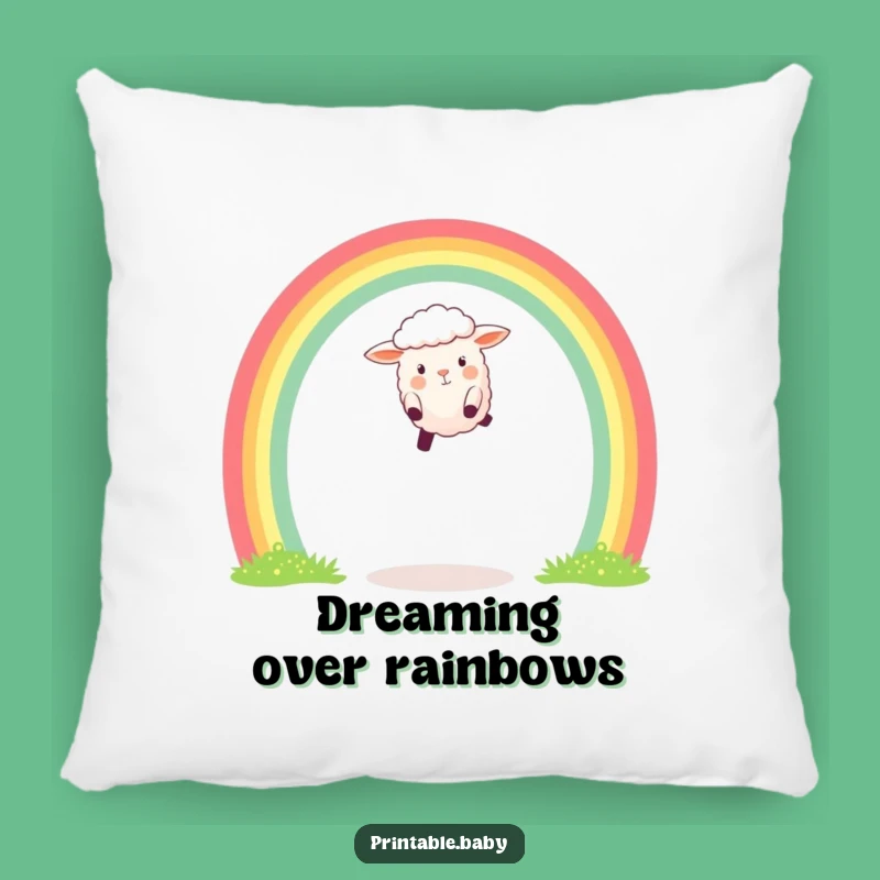 Funny Sheep Pillow: Cozy Rainbow Cushion, Perfect Funny Gift