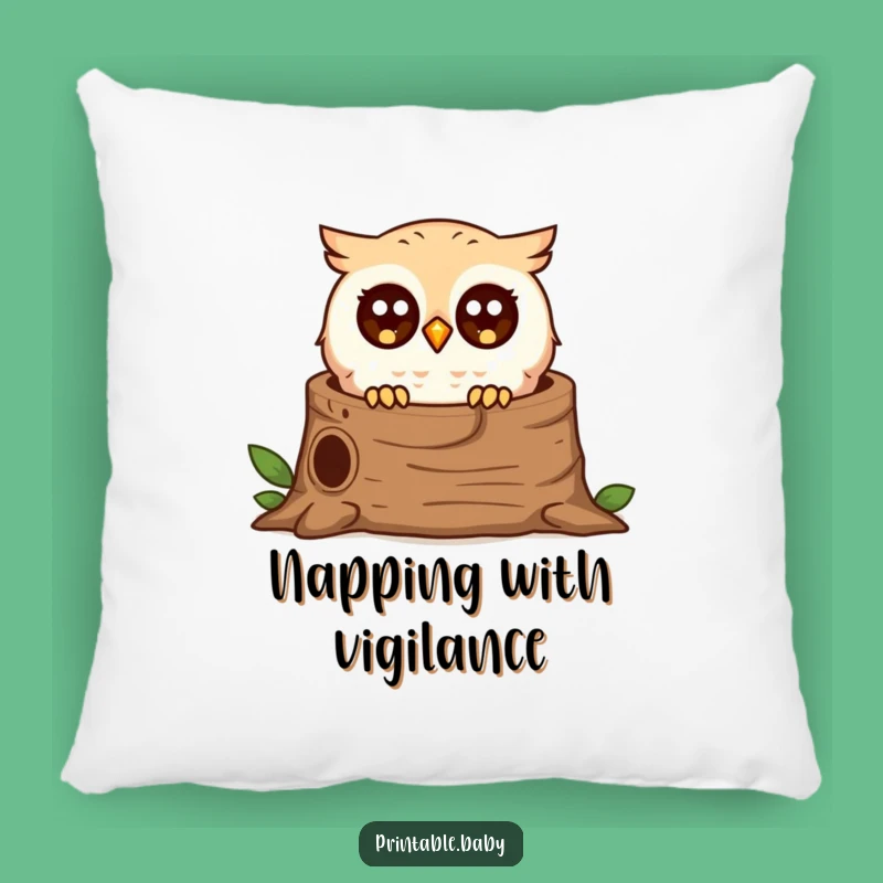 Funny Surprised Owl Pillow: Cozy Comfort with Wide-Eyed Charm