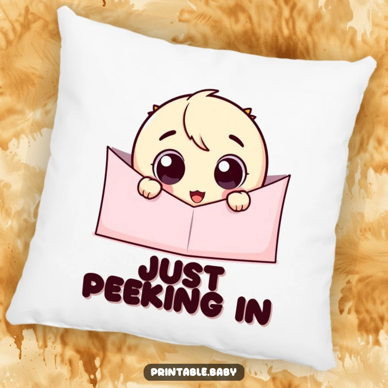 Funny Googly Eye Peeking Pillow: A cute character with large, expressive eyes peeks from a folded edge, offering comfort and humor.