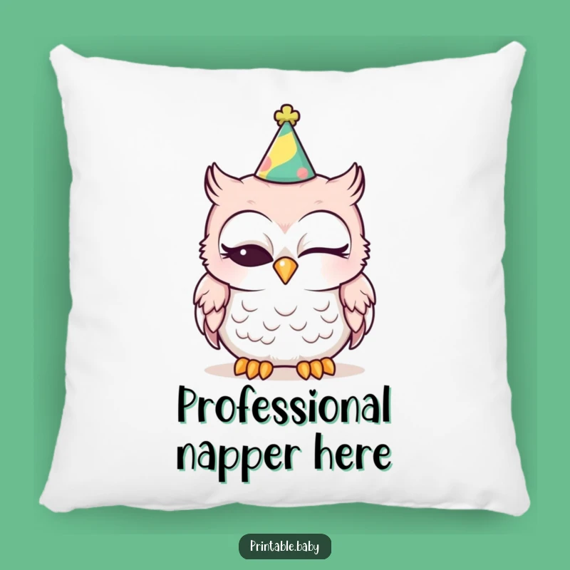 Funny Sleepy Baby Owl Pillow - Cozy & Hilarious Home Decor