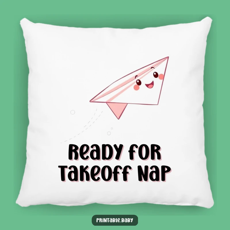 Funny Paper Airplane Pillow: Comfy Soaring Character, Sweet Funny Gift for Naps