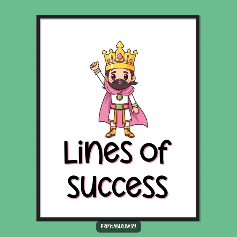 Funny Triumphant Ruler Digital Art: Artist Print for Creative Walls