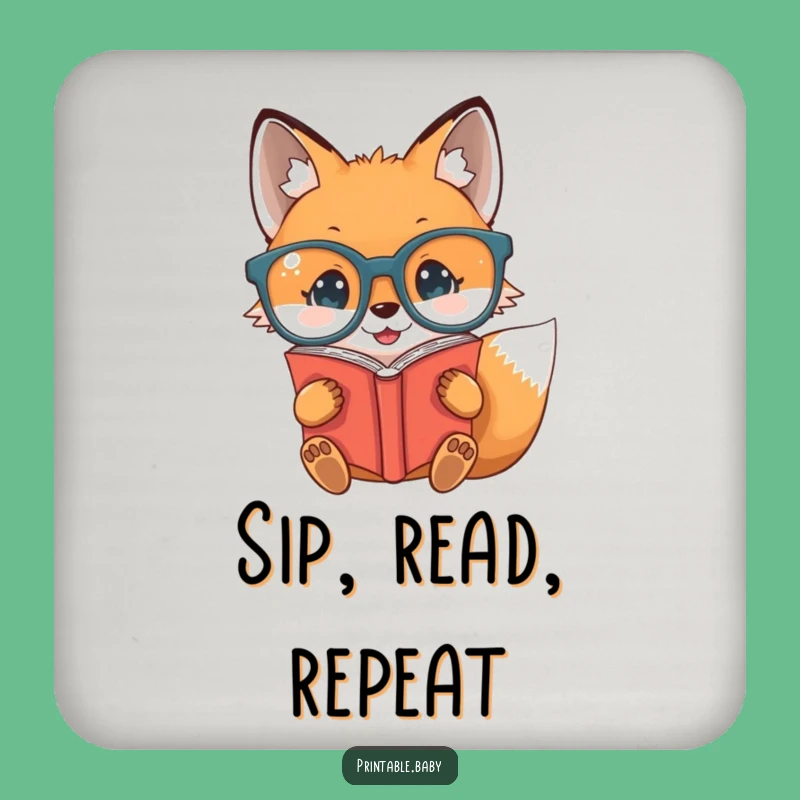 Funny Baby Fox Coasters - Hilarious Protection for Drink Surfaces