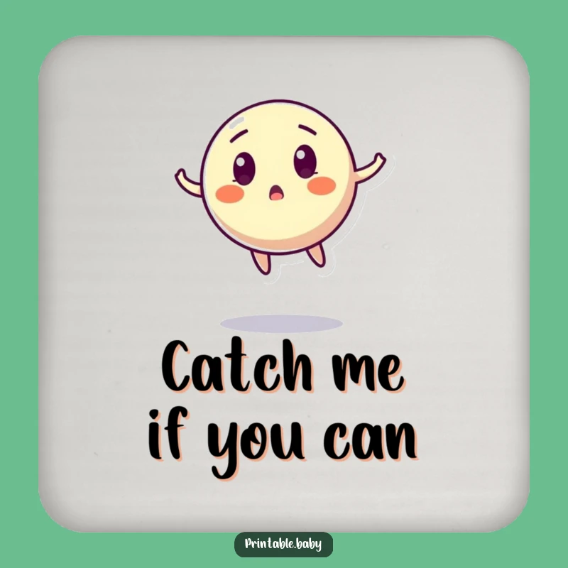 Funny Bouncing Ball Coaster - Surprised Character Protection for Drinks & Gifts