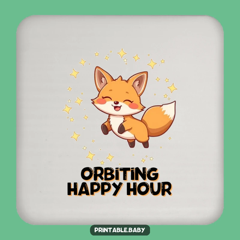 Funny Fox Constellation Coasters: Protect Surfaces with Stellar Style