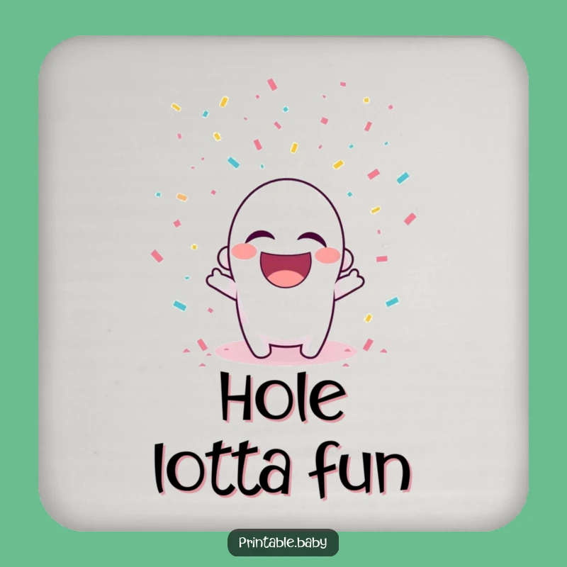 Funny Hole Punch Confetti Coaster: Playful Protector for Festive Drinks