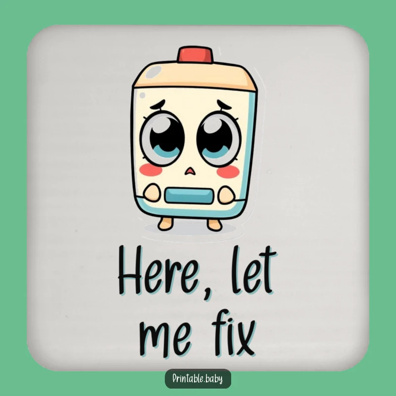 Funny Surprised Eraser Coaster: Protect Your Surfaces with Humor - Hilarious Drink Accessory