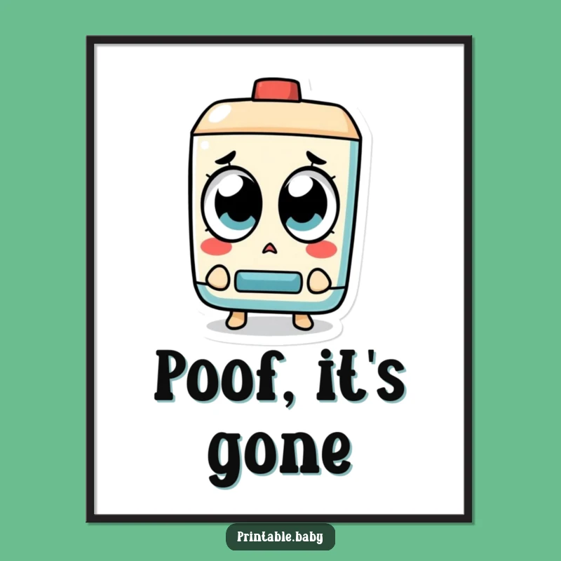 Funny Surprised Eraser Poster: Mistakes Be Gone - Hilarious Wall Art