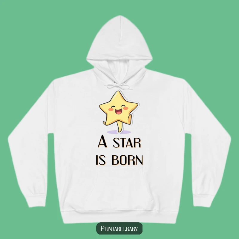 Funny Laughing Star Cartwheel Hoodie: Cozy Sticker Character Sweatshirt for Fun