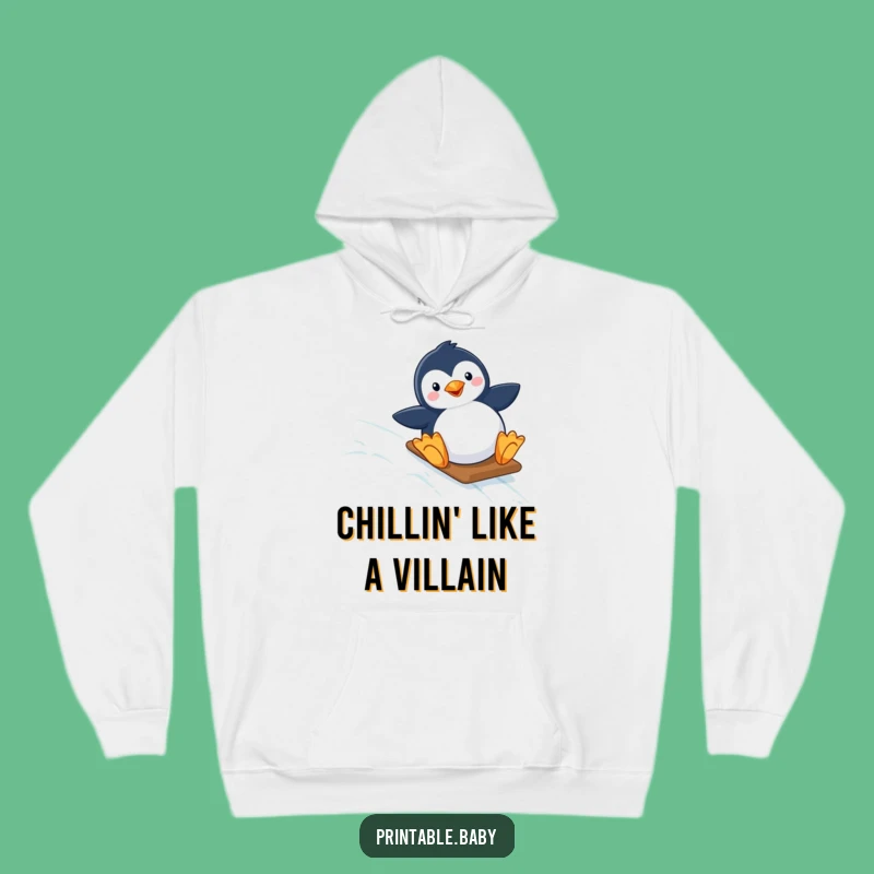 Funny Penguin Hoodie: Cozy Up With This Hilarious Starry Slide