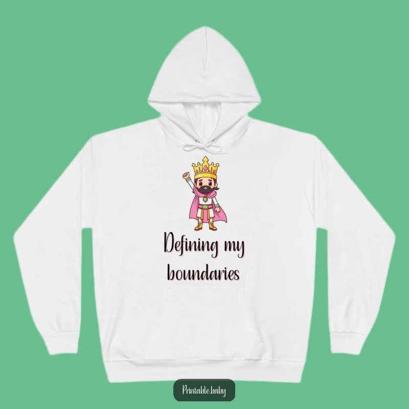 Funny Triumphant Ruler Hoodie: Cozy Artist Character Sweatshirt for Creators
