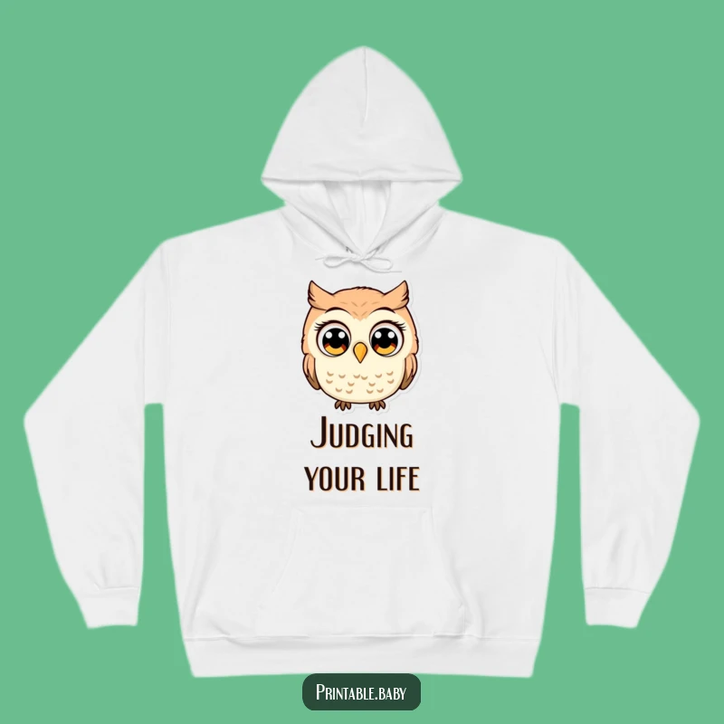 Funny Surprised Owl Hoodie: Cozy Comfort with Hilarious Wide-Eyed Charm