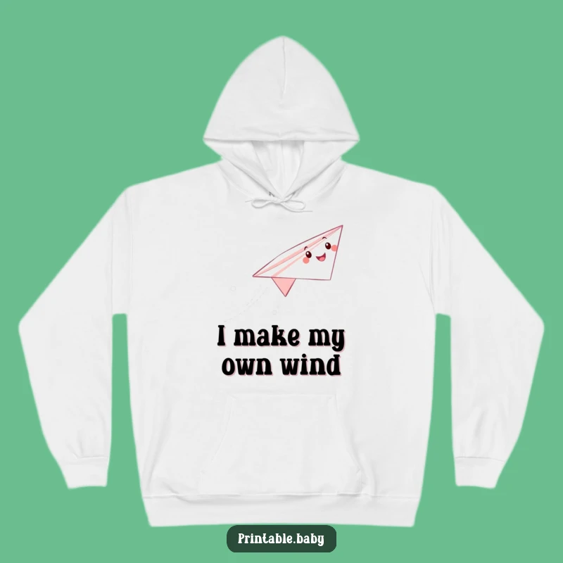 Funny Paper Airplane Hoodie: Cozy Soaring Character, Ideal Funny Gift for Warmth