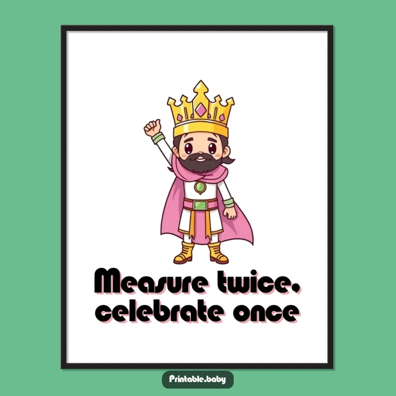 Free Printable Ruler Art: Funny Triumphant Drawing Downloadable Wall Decor Gift