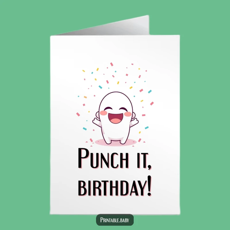 Free Printable Confetti Card: Funny Hole Punch Laugh Downloadable Gift