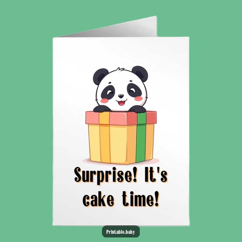 Free Printable Birthday Card: Panda Pop-Up Surprise DIY Gift