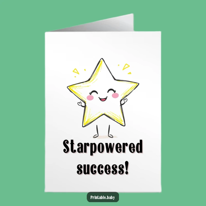 Free Printable Crayon Star Congrats Card: Artistic Downloadable Gift for Achievers