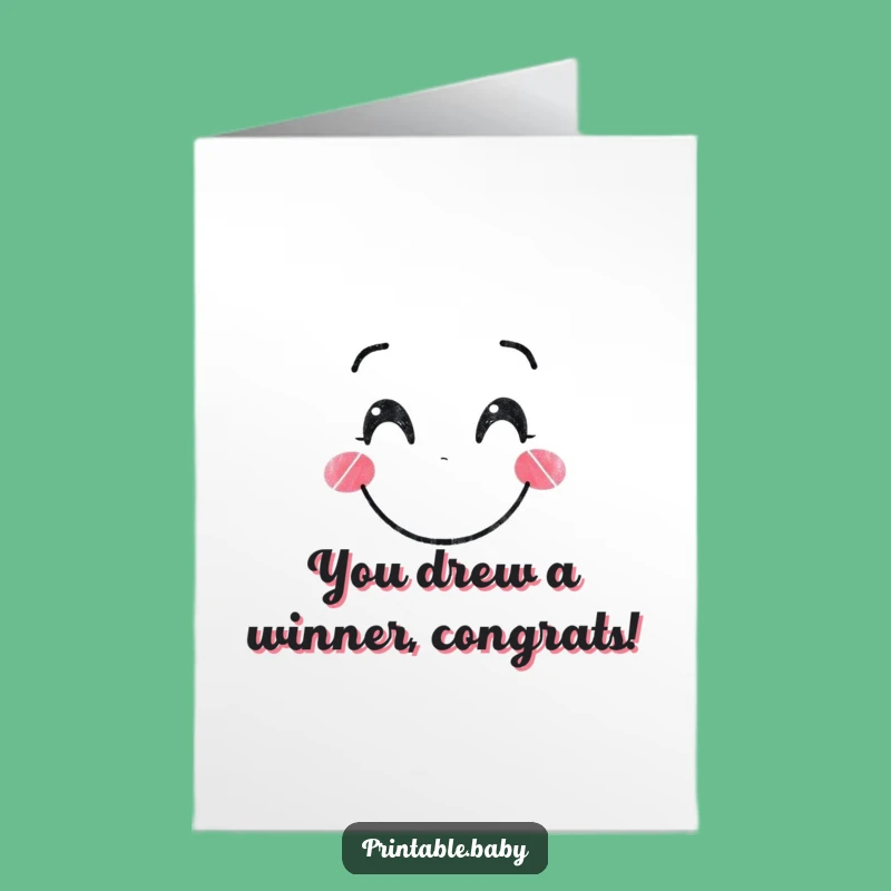 Free Printable Funny Congrats Card: Crayon's Smile Downloadable Gift