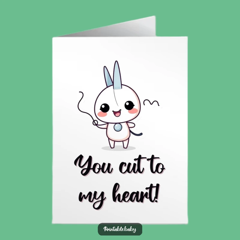 Free Printable Scissors Thank You Card: Playful Downloadable Gift for Gratitude