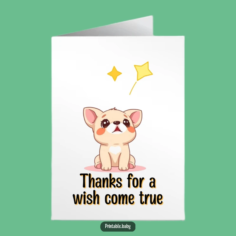 Free Printable Thank You Card: Surprised Dog, Star Gratitude Downloadable Gift for Thanks