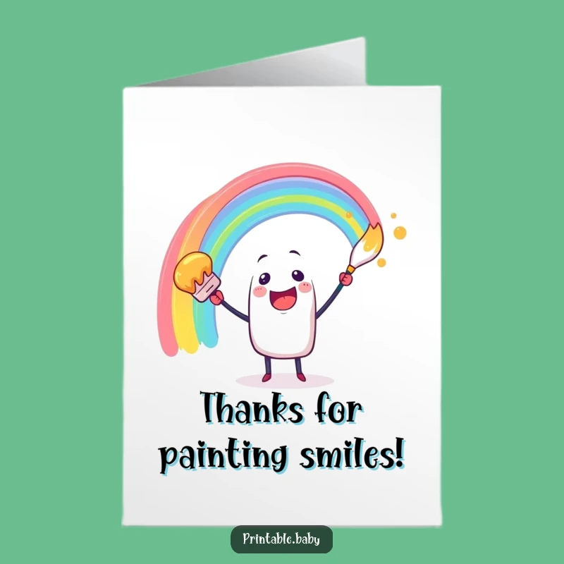 Free Printable Thank You Card: Brushstroke Gratitude, Grateful Humorous Downloadable