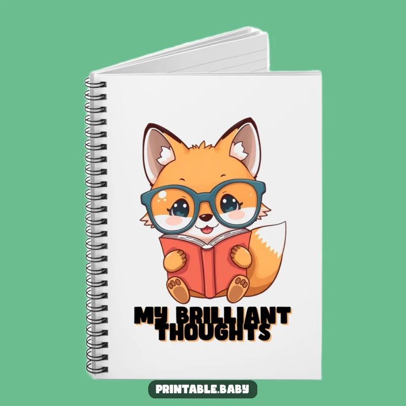 Funny Baby Fox Notebook - Journal Your Funny Thoughts Hilariously