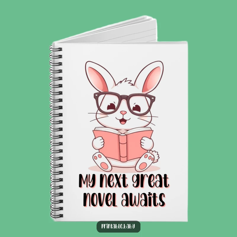 Funny Bunny Notebook: Cute Glasses-Wearing Rabbit Journal, Ideal Funny Gift for Writers and Students
