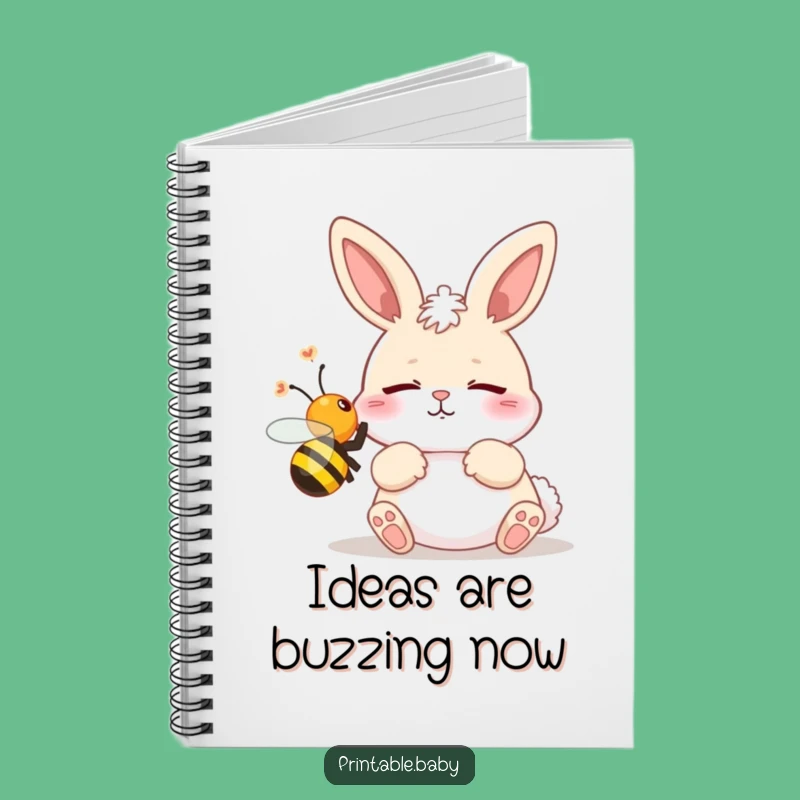 Funny Bunny Startled by Bee Notebook: Jot Down Your Thoughts with Humor!